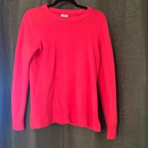J. Crew Hot Fuchsia Crew Neck Sweater
